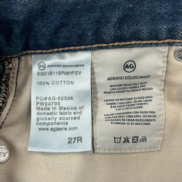 AG Denim Shorts High-Rise Distressed Wedgie Cutoffs - Picture 9 of 12